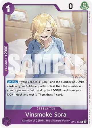 Vinsmoke Sora #OP12-062 · Legacy of the Master One Piece card