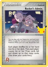 Rocket's Admin. #CC012 · Celebrations Classic Collection Pokémon card