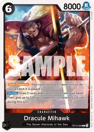 Dracule Mihawk #OP16-089 · The Time of Battle Release Event Cards One Piece card