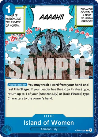 Island of Women #OP07-058 · 500 Years in the Future Pre-Release Cards One Piece card