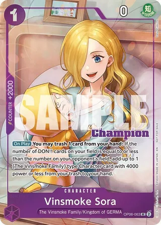 Vinsmoke Sora (CS 25-26 Winner Card Set 2) #OP06-063-cs-25-26-winner-card-set-2 · One Piece Promotion Cards One Piece card