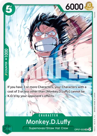 Monkey.D.Luffy #OP07-033 · 500 Years in the Future Pre-Release Cards One Piece card