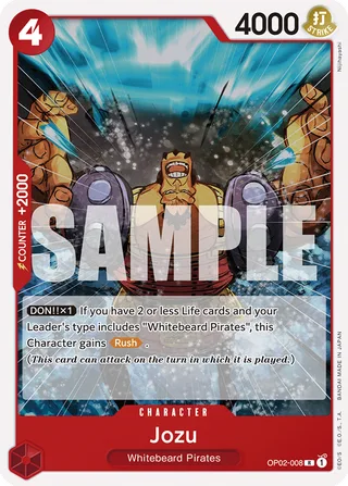 Jozu (Store Championship Participation Pack Vol. 2) #OP02-008-store-championship-participation-pack-vol-2 · One Piece Promotion Cards One Piece card