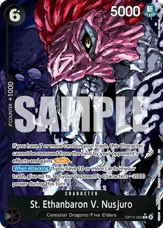 St. Ethanbaron V. Nusjuro (Alternate Art) #OP13-080-alternate-art · Carrying On His Will One Piece card