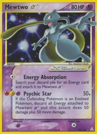 Mewtwo Star #103 · Holon Phantoms Pokémon card