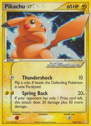Pikachu Star #104 · Holon Phantoms Pokémon card