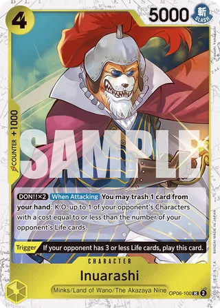 Inuarashi (Full Art) #OP06-100-full-art · Premium Booster -The Best- One Piece card