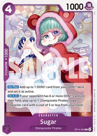 Sugar #OP14-063 · The Azure Sea's Seven One Piece card