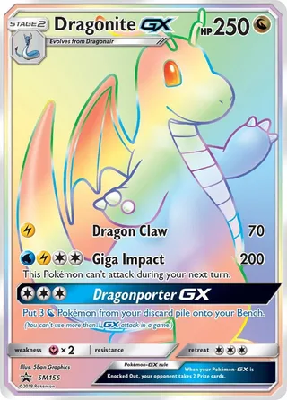 Dragonite GX #SM156 · SM Black Star Promos Pokémon card
