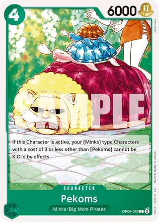 Pekoms #OP08-029 · Two Legends Pre-Release Cards One Piece card