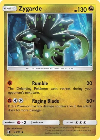 Zygarde #49 · Dragon Majesty Pokémon card
