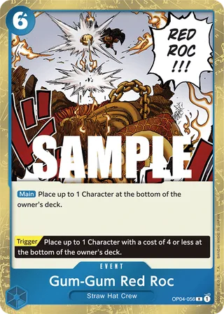 Gum-Gum Red Roc #OP04-056 · Kingdoms of Intrigue One Piece card