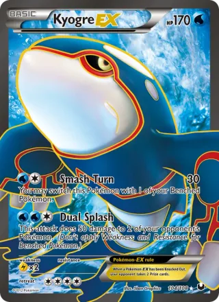 Kyogre-EX #104 · Dark Explorers Pokémon card
