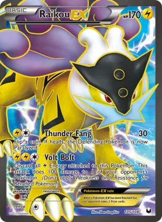 Raikou-EX #105 · Dark Explorers Pokémon card