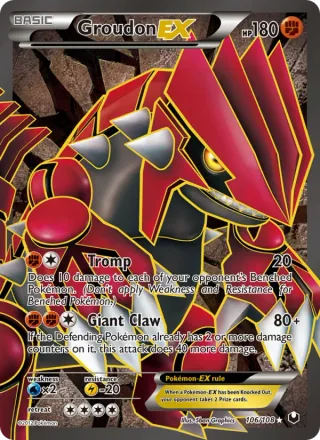 Groudon-EX #106 · Dark Explorers Pokémon card