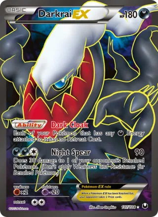 Darkrai-EX #107 · Dark Explorers Pokémon card