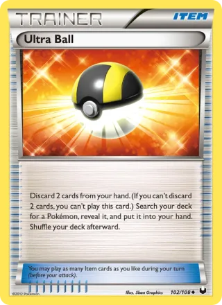 Ultra Ball #102 · Dark Explorers Pokémon card
