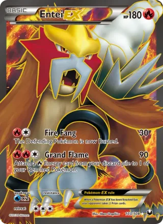 Entei-EX #103 · Dark Explorers Pokémon card