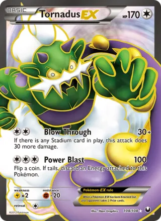 Tornadus-EX #108 · Dark Explorers Pokémon card