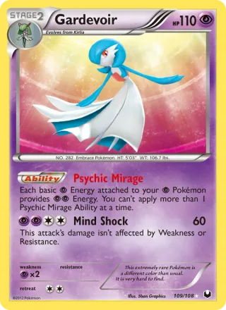 Gardevoir #109 · Dark Explorers Pokémon card