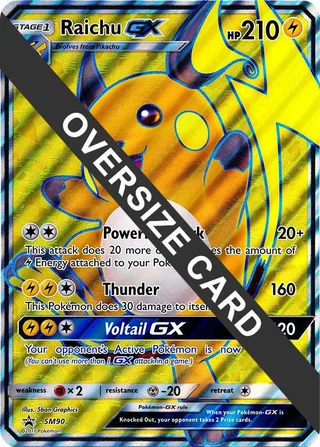 Raichu GX - SM90 #SM90 · Jumbo cards Pokémon card