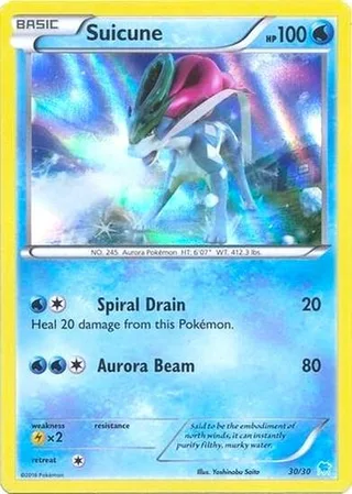 Suicune #30 · XY trainer Kit (Suicune) Pokémon card