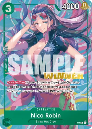 Nico Robin (Heroines Battle Winner Pack) #P-111-heroines-battle-winner-pack · One Piece Promotion Cards One Piece card