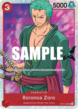 Roronoa Zoro #OP01-025 · Romance Dawn One Piece card