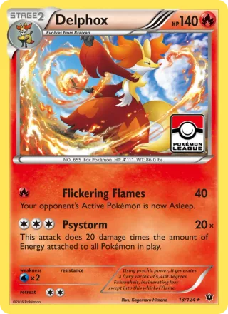 Delphox #13 · Fates Collide Pokémon card