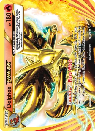 Delphox BREAK #14 · Fates Collide Pokémon card
