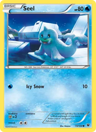 Seel #15 · Fates Collide Pokémon card