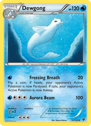 Dewgong #16 · Fates Collide Pokémon card