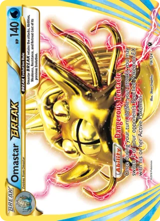 Omastar BREAK #19 · Fates Collide Pokémon card