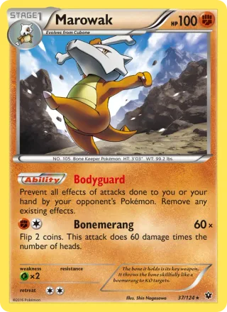 Marowak #37 · Fates Collide Pokémon card