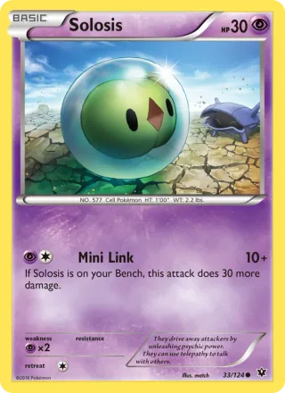 Solosis #33 · Fates Collide Pokémon card