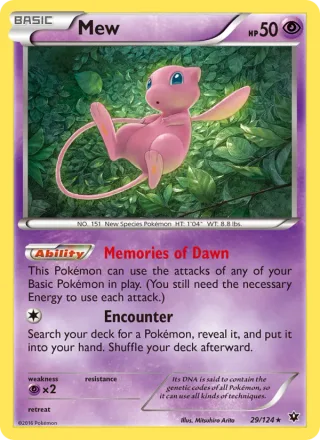 Mew #29 · Fates Collide Pokémon card
