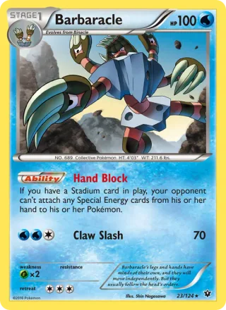 Barbaracle #23 · Fates Collide Pokémon card