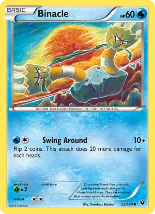 Binacle #22 · Fates Collide Pokémon card