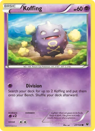 Koffing #27 · Fates Collide Pokémon card