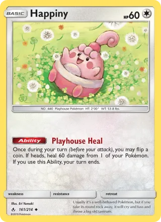 Happiny #161 · Unbroken Bonds Pokémon card