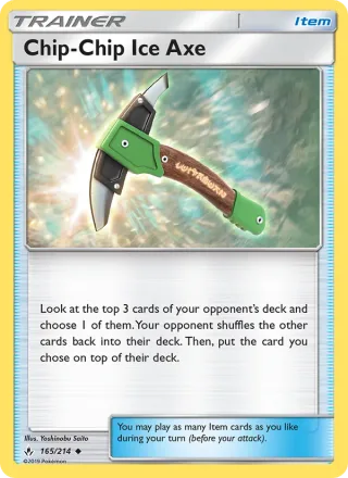 Chip-Chip Ice Axe #165 · Unbroken Bonds Pokémon card