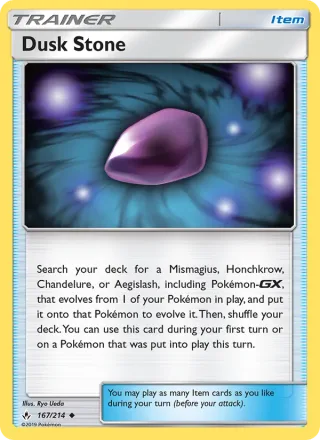Dusk Stone #167 · Unbroken Bonds Pokémon card