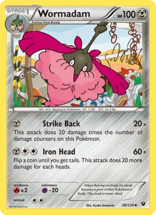 Wormadam #59 · Fates Collide Pokémon card
