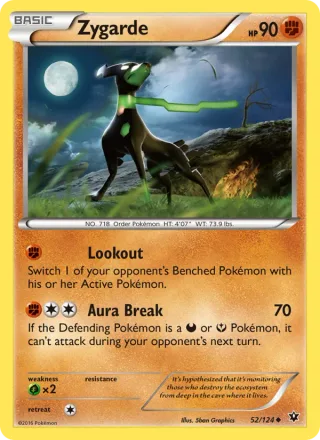 Zygarde #52 · Fates Collide Pokémon card