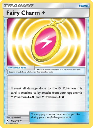 Fairy Charm Lightning #172 · Unbroken Bonds Pokémon card
