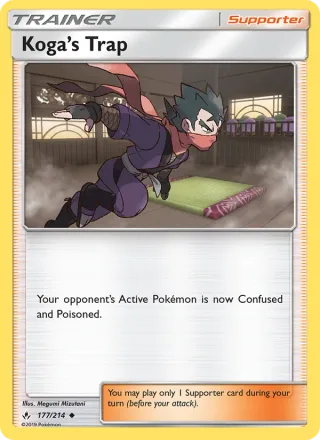 Koga’s Trap #177 · Unbroken Bonds Pokémon card