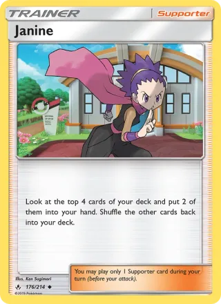 Janine #176 · Unbroken Bonds Pokémon card