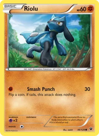 Riolu #46 · Fates Collide Pokémon card