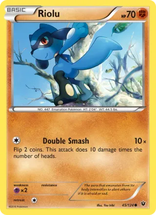 Riolu #45 · Fates Collide Pokémon card