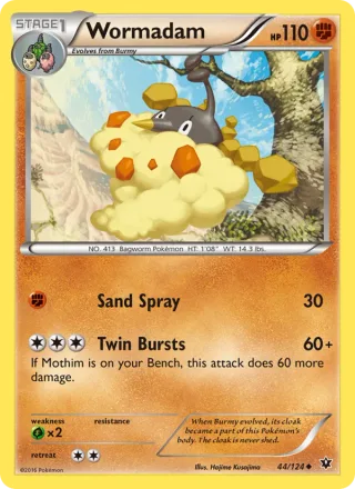 Wormadam #44 · Fates Collide Pokémon card